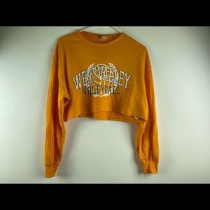 Women Orange Volleyball Crop Top Size M (H&M)